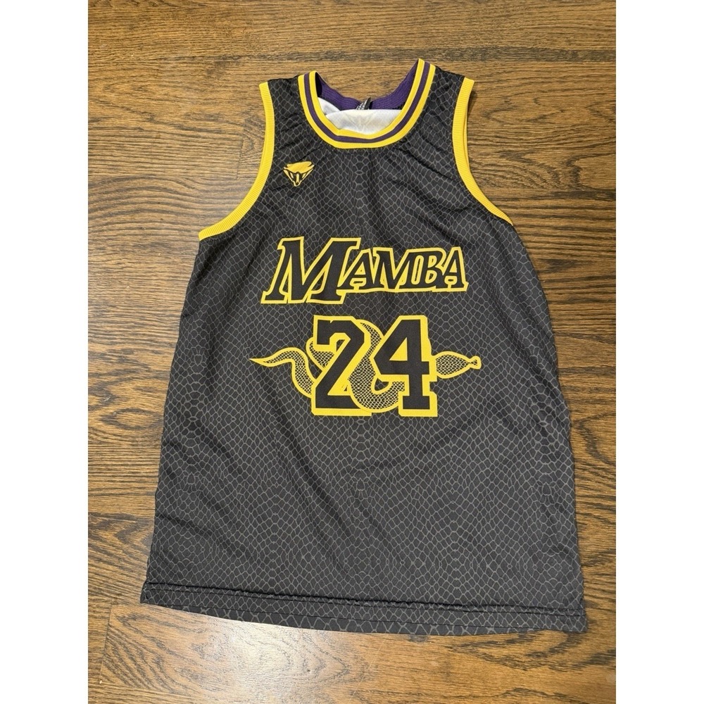 Kobe Bryant 24 Snake Skin Mamba Jersey Black Size Youth Kids XL Gigi